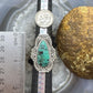 Sterling Silver Southwestern Style Teardrop Turquoise Decorated Adjustable Ring For Women