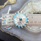 Abel Soseeah Zuni Native American Sterling Silver Inlay Sunface Pendant/Brooch For Women