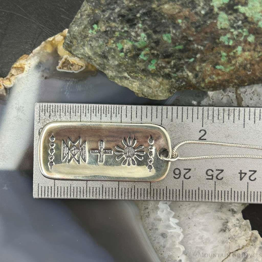 Carolyn Pollack Sterling Silver With Double Sided Symbol Unisex Pendant Necklace