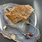 Carolyn Pollack Vintage Sterling Silver Tube Beads & 9 Jasper Hearts Necklace For Women