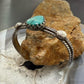 Lyle Wright Taos Pueblo Native American Silver Turquoise Bracelet For Women