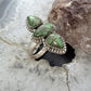 Sterling Silver Southwestern Style 3 Sonora Gold Turquoise Adjustable Ring For Women