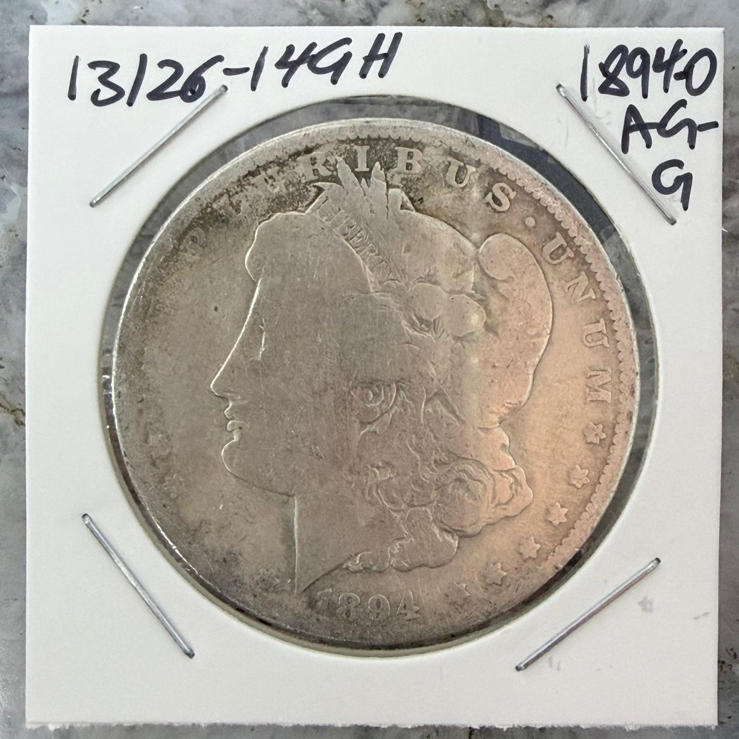 1894-O US 90% Morgan Silver Dollar AG-G #13126-14GH