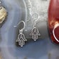 Sterling Silver Filigree Hamsa Fashion Dangle Earrings For Women