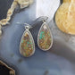 Sterling Silver Southwestern Style Teardrop Royston Turquoise Dangle Earrings For Women