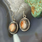 Sterling Silver Southwestern Style Spiny Oyster Dangle Earrings For Women