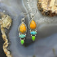 Sterling Silver Southwestern Style Multistone Dangle Earrings For Women #2