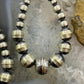 Navajo Pearl Bead Graduated 3-7 mm Sterling Hoop Dangle Earrings For Women