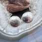 Native American Sterling Round Stamped Floral Concho Stud Earrings For Women