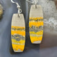 Sterling Silver Bumblebee Jasper Slab Dangle Earrings For Women #194