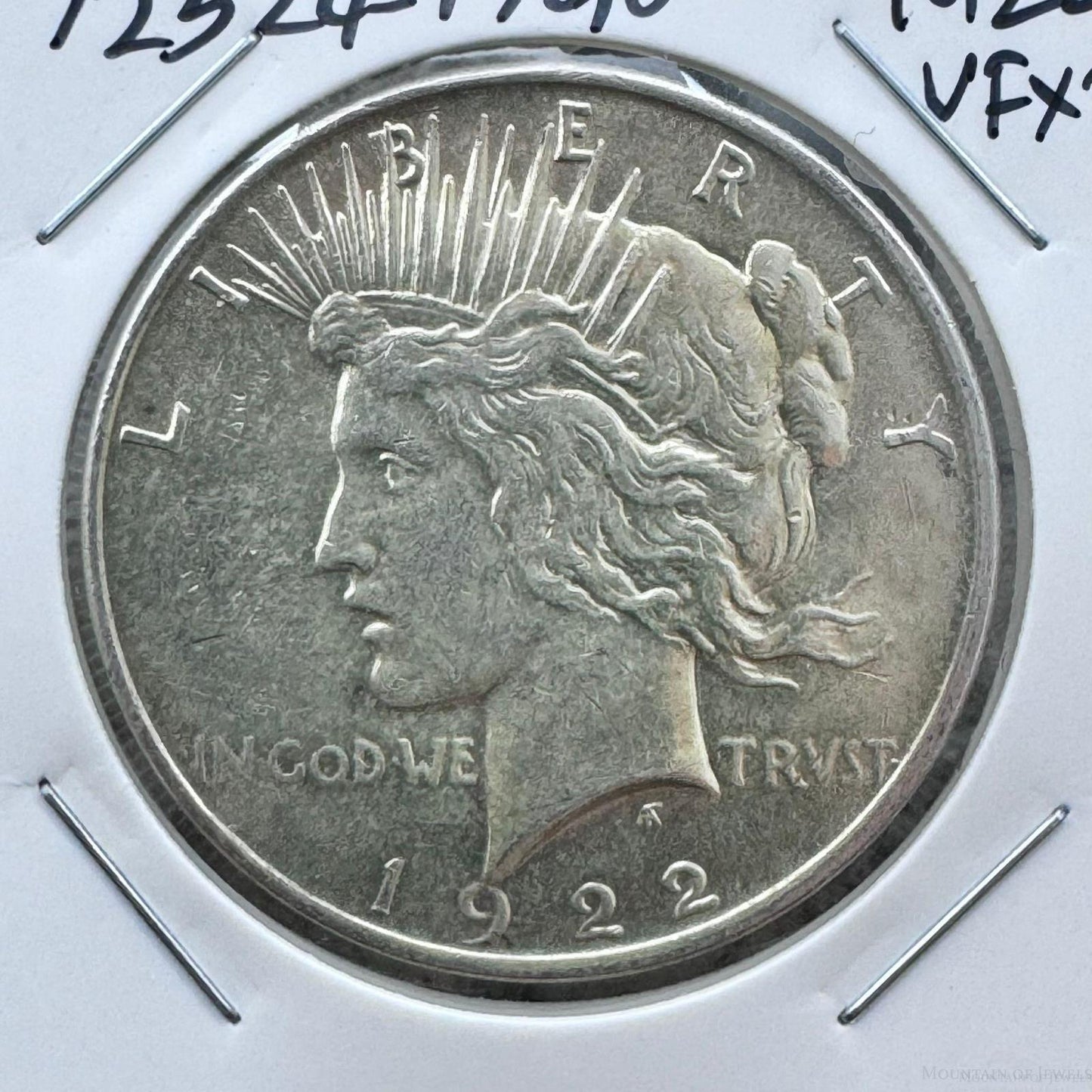 1922 90% US Peace Silver Dollar VF-XF #72524-17GO