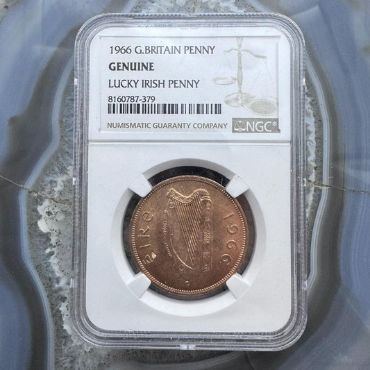 1966 Great Britain Lucky Irish Penny NGC Genuine #8160787-379