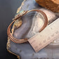 Copper Southwestern Style Oval Serpentine Decorated Bracelet For Women