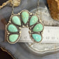 Sterling Silver Southwestern Style 7 Teardrop Royston Turquoise Naja Necklace For Women