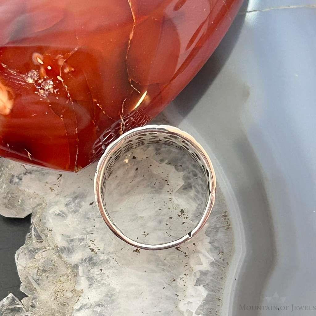 Sterling Silver Open Weave Tapered Fashion Band Ring For Women