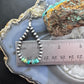 Sterling Silver Southwestern Style Navajo Pearl & Turquoise Bead Hoop Earrings For Women