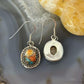Sterling Silver Southwestern Style Spiny Oyster Turquoise Dangle Earrings For Women #2