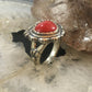 Carolyn Pollack Southwestern Style Sterling Silver Red Jasper Decorated Heart Ring For Women