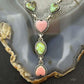 Sterling Silver Southwestern Style Pink Conch & Palomino Lariat 22" Necklace For Women