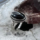 Gilo & Grace Nakai Sterling Silver Oval Onyx Decorated Split Shank Ring Size 7 For Women