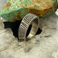 Elgin Tom Vintage Native American Sterling Silver Basket Weave Design Ring Size 7 For Women