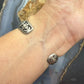 Vintage T.Dobbs Silver Floral Overlay Bracelet For Women