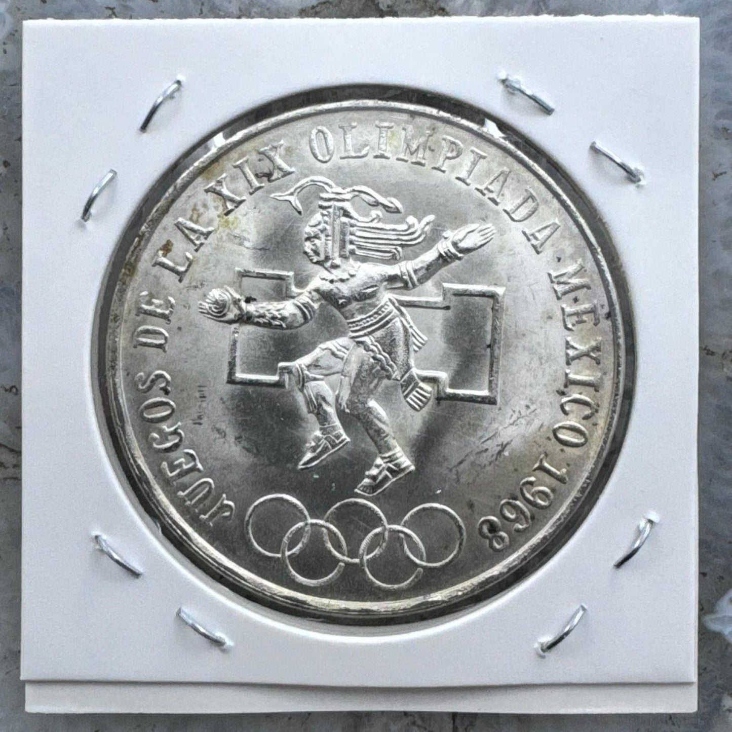 1968 Mexico 72% Silver Olympic Games 25 Pesos #61425-3U