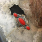 Carolyn Pollack Southwestern Style Sterling Silver 3 Red Jasper Elongated Ring