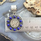 Genuine 1943 90% Silver Mercury Dime Coin w/Lapis Decorated Unisex Pendant #1
