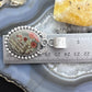 Sterling Silver Southwestern Style Oval Peanut Obsidian Decorated Pendant For Women