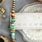 4.5-8mm Copper Navajo Pearl Round,Saucer & Natural Turquoise 18" Necklace For Women