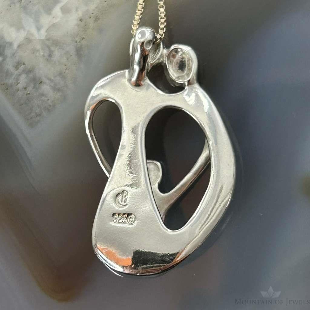 Carolyn Pollack Sterling Silver Loving Family of 3 Pendant Necklace For Women