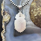 Sterling Silver Southwestern Style 2 Turquoise Decorated Large Pendant For Women