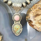 Sterling Silver Southwestern Style Pink Conch & Turquoise Pendant For Women #3