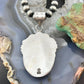 Sterling Silver Southwestern Style Oval Peanut Obsidian Decorated Pendant For Women