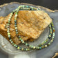 Sterling Silver 4mm Faceted Hubai Turquoise Beads 22" Necklace For Women