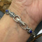 Carolyn Pollack Sterling Oval Lapis, Coral, White Jasper Link Bracelet For Women