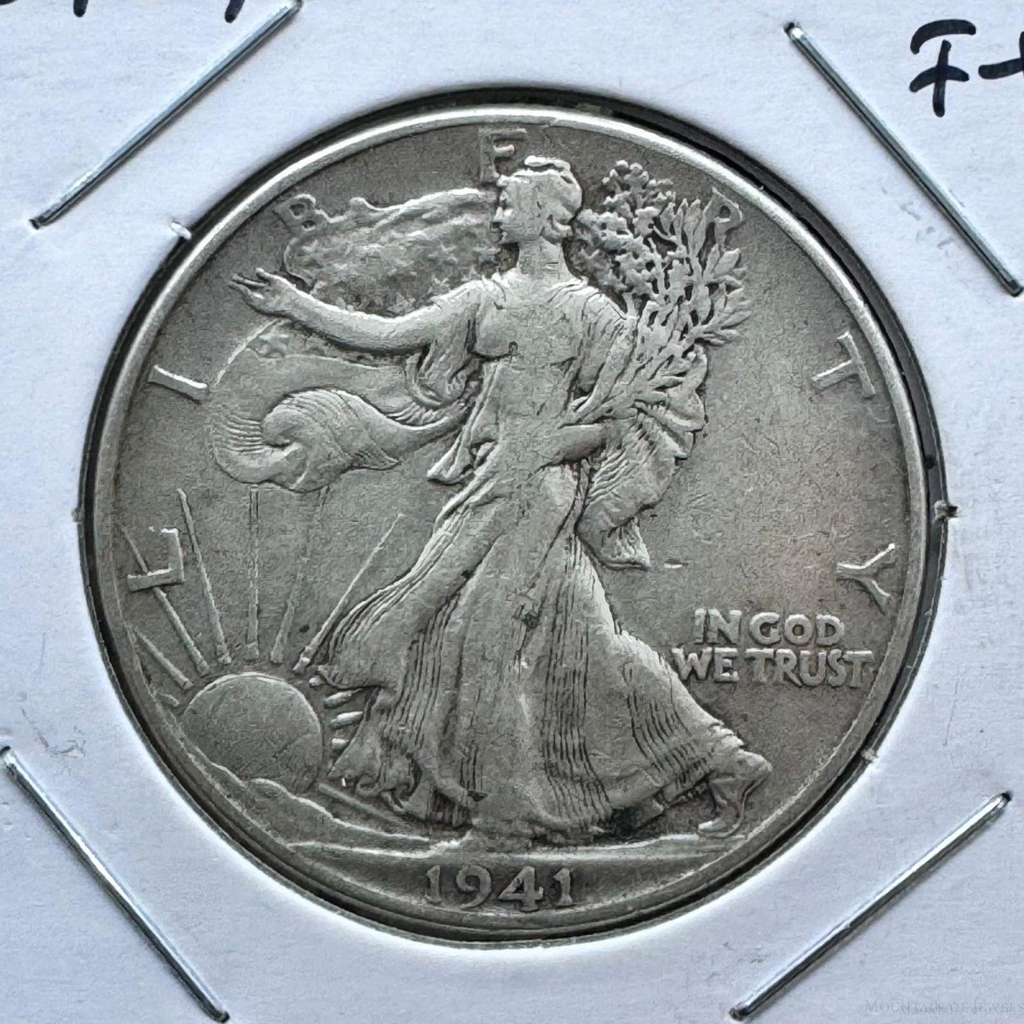 1941 90% Half Silver Dollar Walking Liberty F-VF #60124-12E