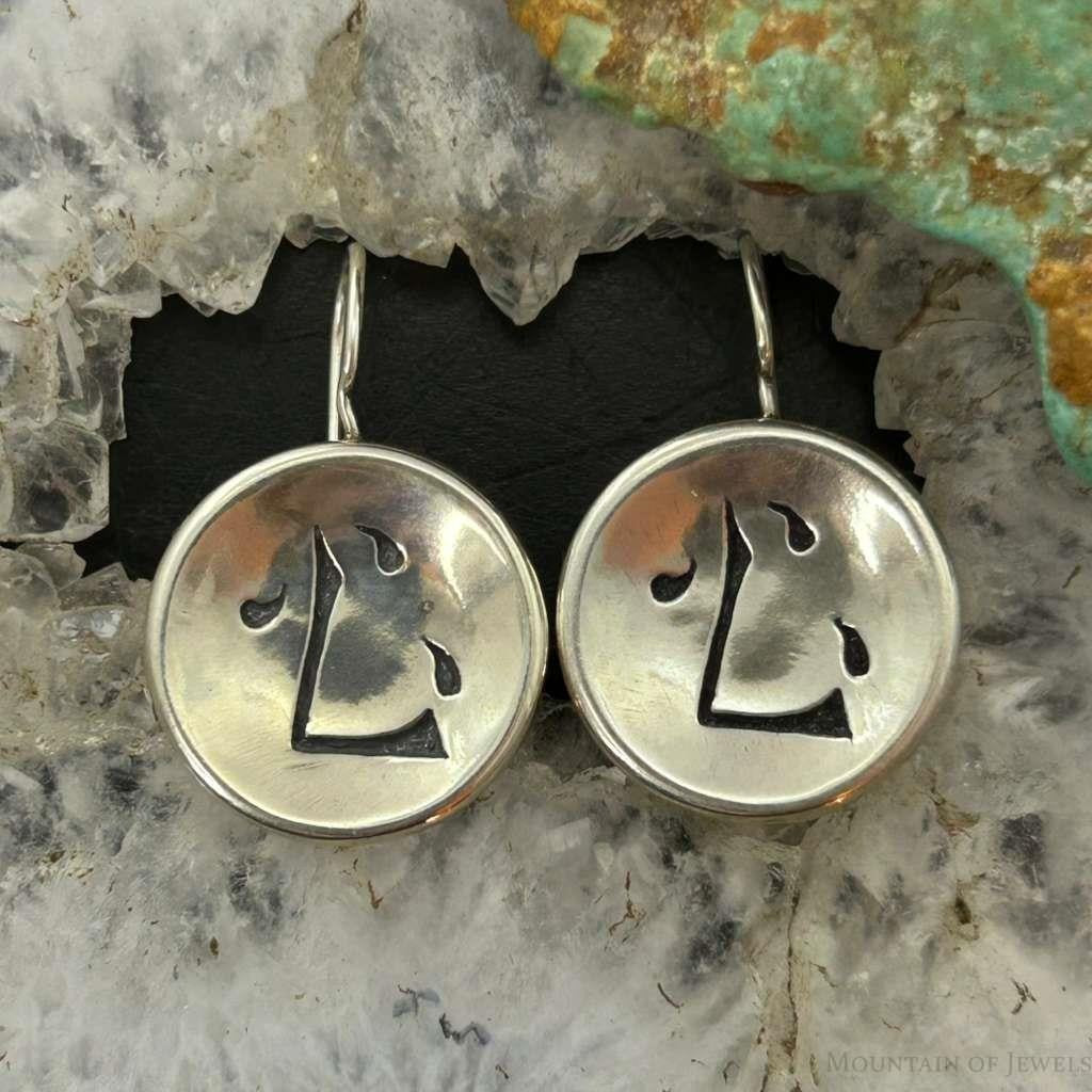Carolyn Pollack Sterling Silver kanji Symbol "Mind" Dangle Earrings For Women