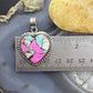 Sterling Silver Southwestern Style Cotton Candy Heart Pendant For Women #2