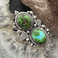 Sterling Silver Southwestern Style 2 Sonora Gold Turquoise Adjustable Ring For Women #3