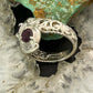 Carolyn Pollack Sterling Silver Faceted Tourmaline Doublet Ring Size 8 For Women