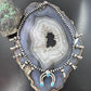 Sterling Silver Southwestern Style Naja w/Turquoise Squash Blossom 18"-20" Necklace For Women