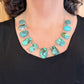 Sterling Silver Southwestern Style Multi Shape Hubai Turquoise 20" Necklace For Women