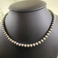 Navajo Pearl Beads 6 mm Sterling Silver Necklace Length 16" For Women