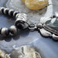 Sterling Silver Southwestern Style Teardrop Natural Emerald Decorated Pendant For Women