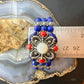Carolyn Pollack Sterling Jaser, Lapis, Mop,3 Row Wire Stretchy Cuff For Women