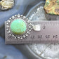 Sterling Silver Southwestern Style Round Green Turquoise Decorated Pendant For Women