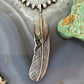 Sterling Silver Southwestern Style Feather & Leaf Unisex Pendant