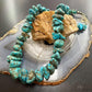 Vintage Native American Silver Rough Graduated kingman Turquoise 18" Necklace For Women